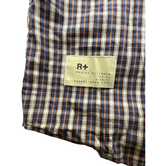 Vintage 1999 Rocawear 3XL Plaid Button Up Shirt Brown Embroidered Back Y2K R+ - Picture 3 of 15